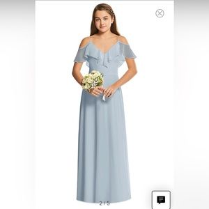 Cold Shoulder Chiffon Flower Girl Dress